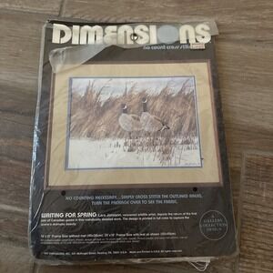Vintage Dimensions "WAITING FOR SPRING" Cross Stitch Kit *Canadian Geese 1987